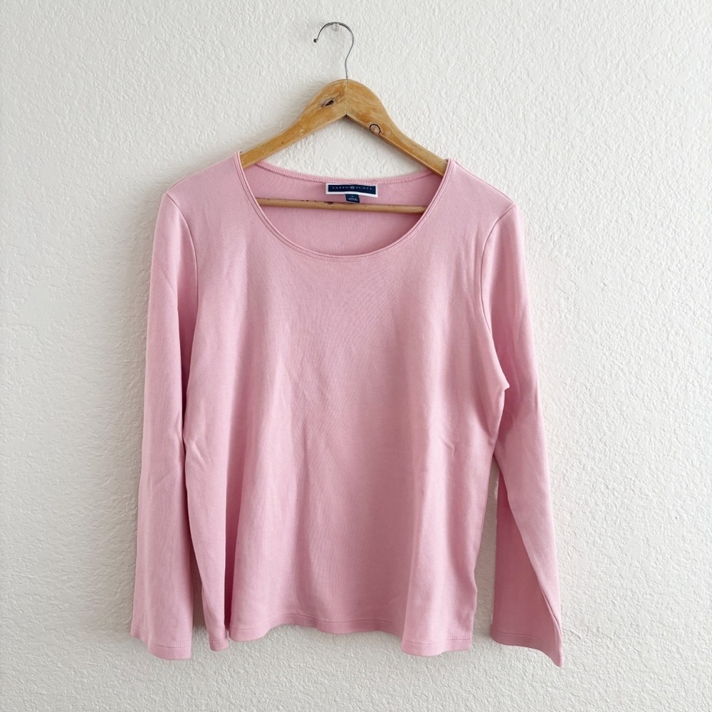 Karen Scott Pink Crew Neck Sweater